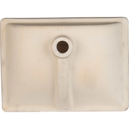 MSI Rectangle Undermount Porcelain Ceramic Bathroom Sink In White ZOR-SIN-PT-0004